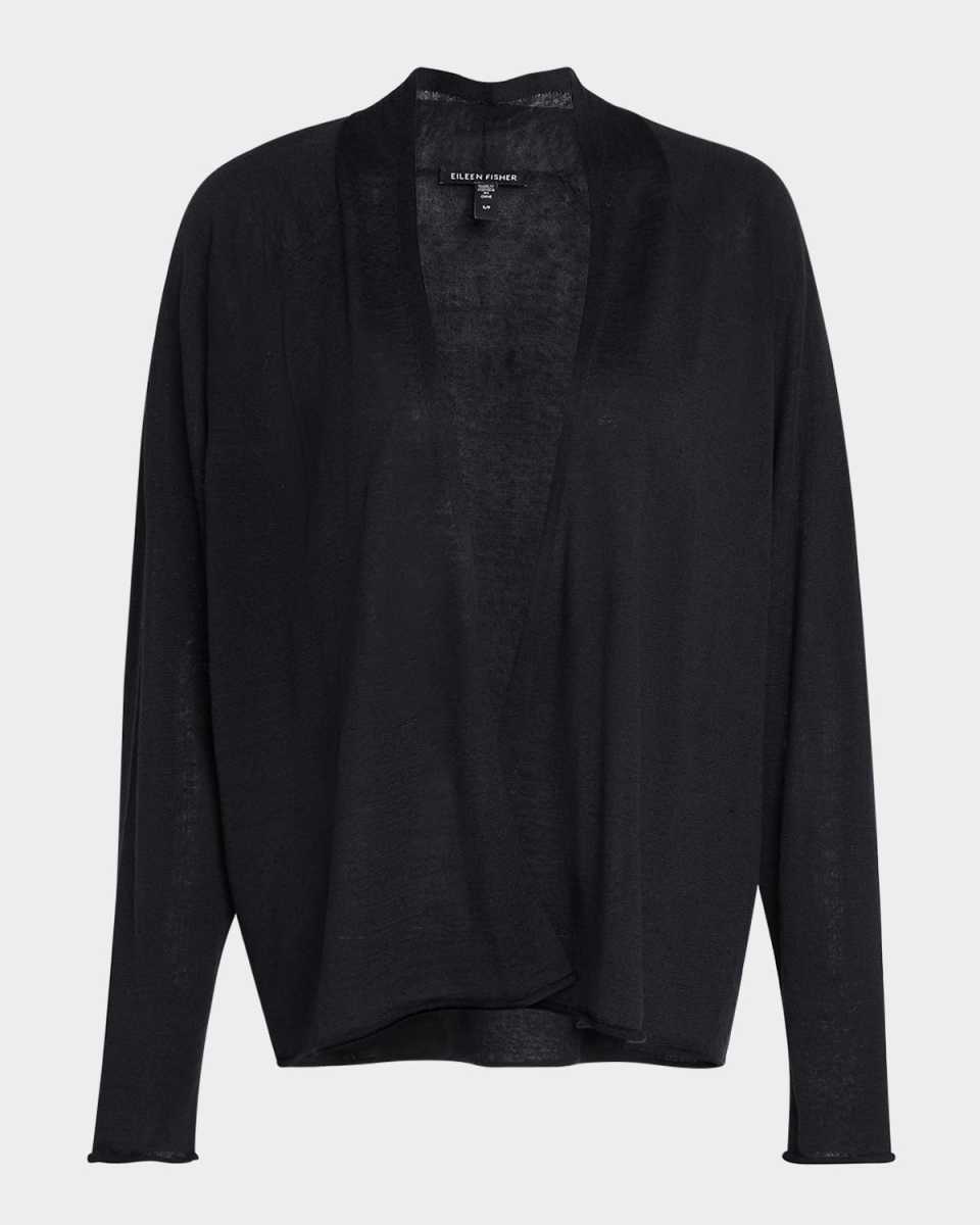Open Raglan-Sleeve Cardigan